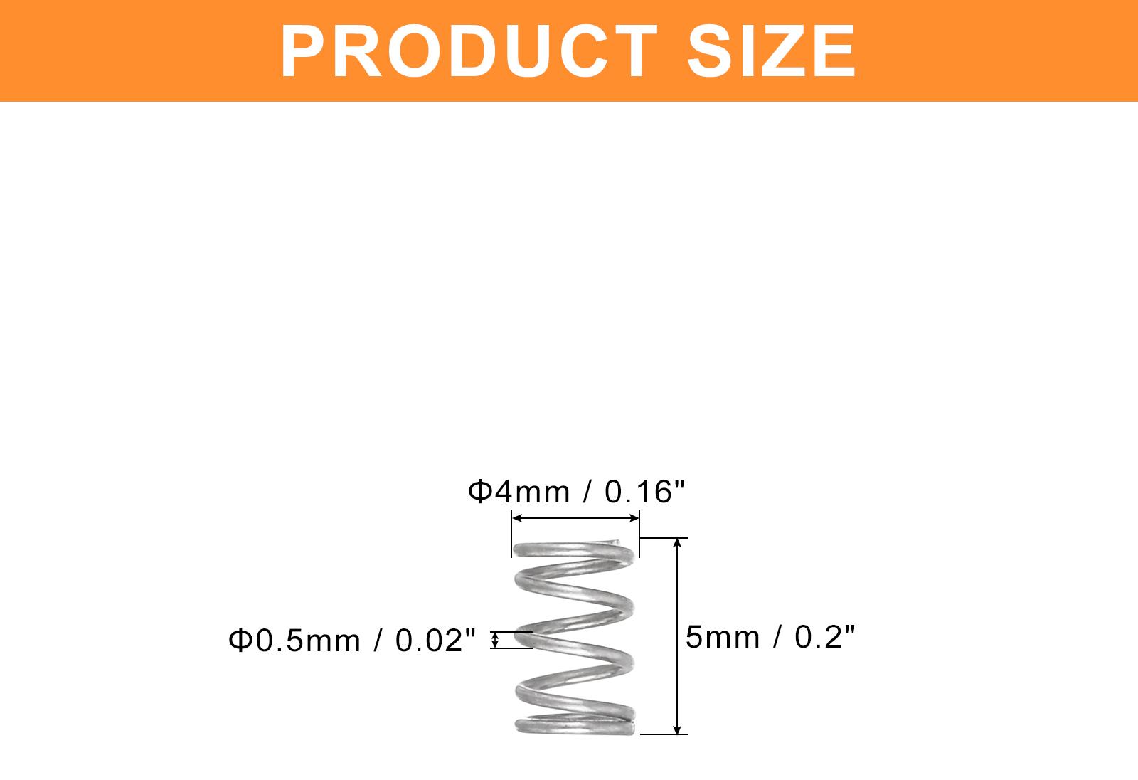F FIERCE CYCLE 5 St¹ck Druckfeder, 0.5 x 4 x 5 mm Druckfedern Feder Federn Zugfeder Zugfedern Spring Spiralfeder Spiralfedern Sprungfeder Stahlfeder 304 Edelstahl, Silber a24050800ux1904