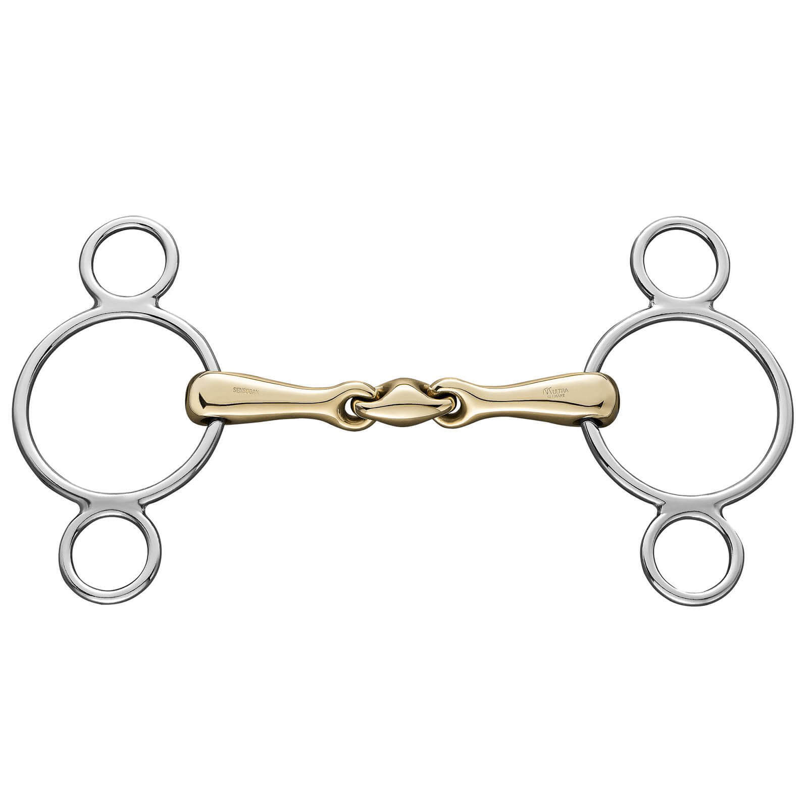 Sprenger KK ULTRA 3-Ring Gebiss 18mm Sensogan 4 Einschnallmöglichkeiten , Größe Gebiss:130mm NEW-8810