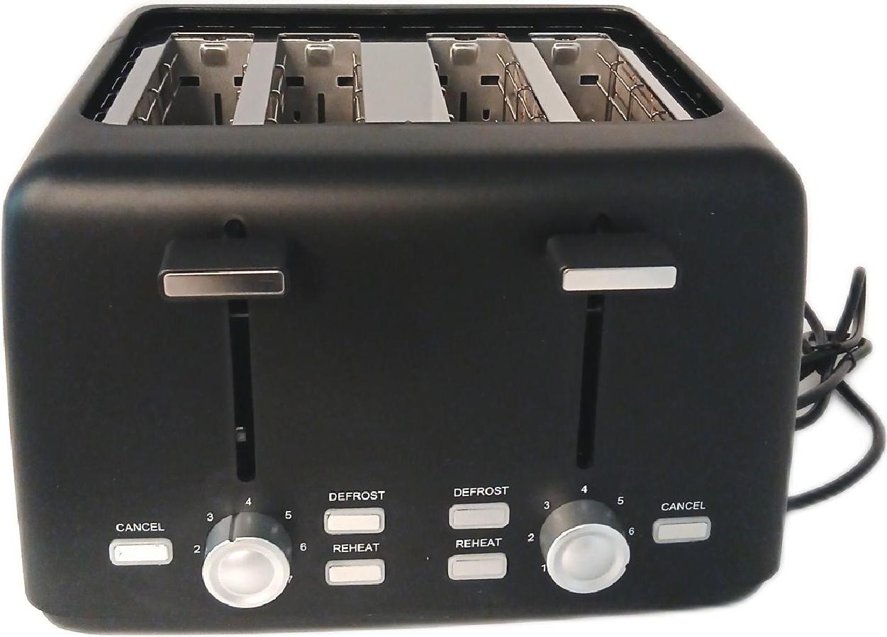 AmazonBasics Toaster 4Scheiben 7Bräunungsstufen Herausnehmbarer Toasters Küchengerät
