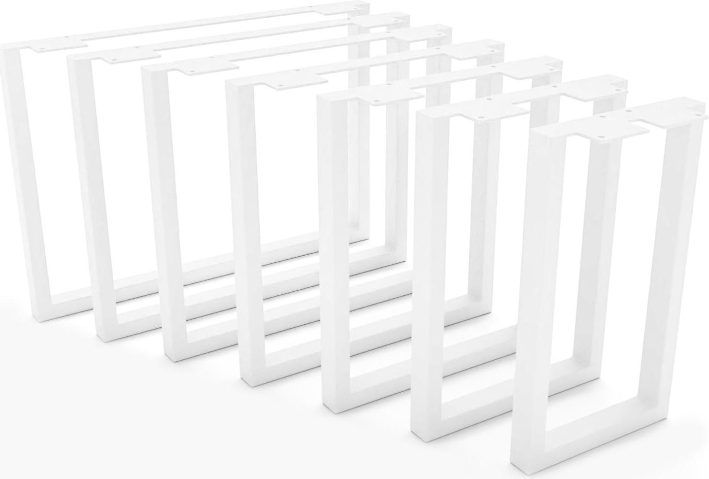 HEVVA - 35 cm hohe Möbelfüße GRAZ - 20 cm Tiefe, Weiß, 2er Set HV-GRAZ-20-W-35-2