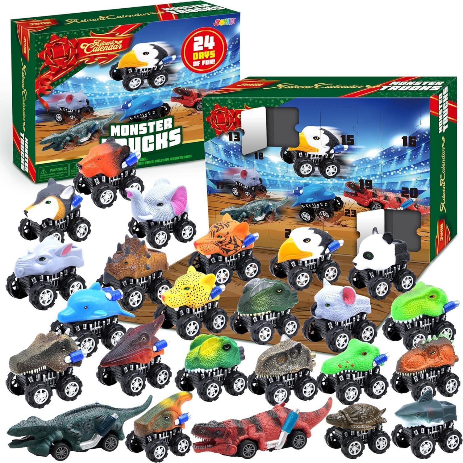 JOYIN Adventný kalendár Detský vianočný set Monster Truck