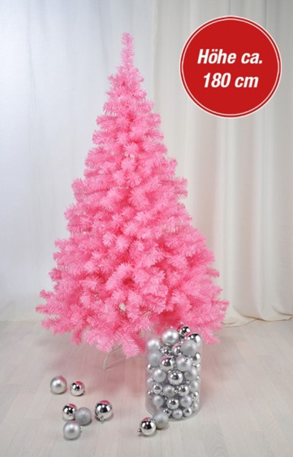 Knstlicher Weihnachtsbaum rosa 180 cm Tannenbaum