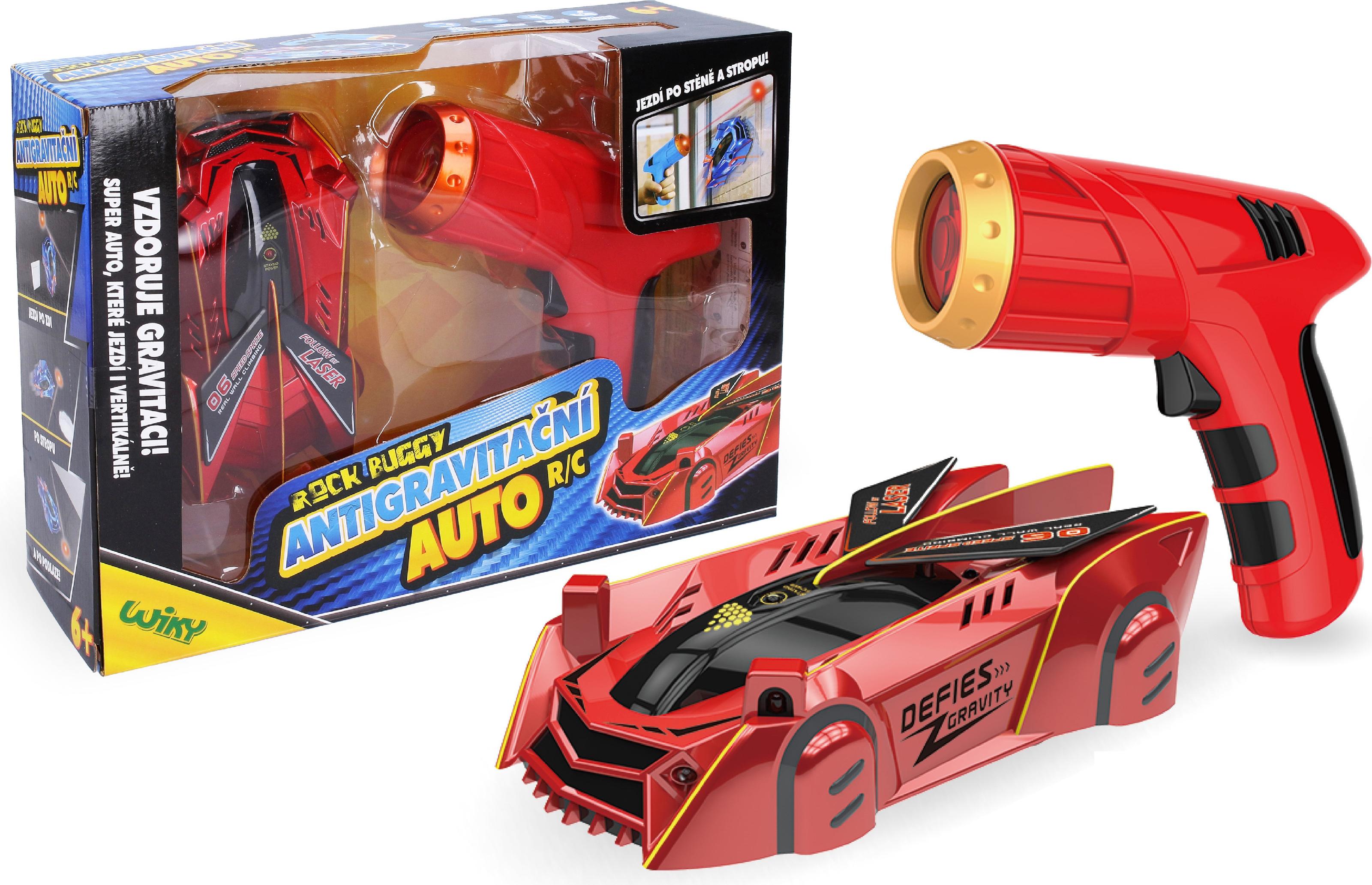 Wiky ROCK BUGGY Antigravitations RC Auto mit Laser 15 cm rot - Englische Verpackung