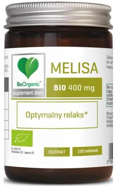 -ZITRONENMELISSENEXTRAKT (400 mg) 100 TABLETTEN – BE ORGANIC