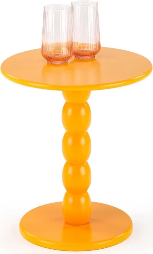 Halmar CIRILLA Couchtisch in Senfgelb, Lack, 40 cm breit, 40 cm tief, 47 cm hoch V-CH-CIRILLA-LAW-MUSZTARDOWY