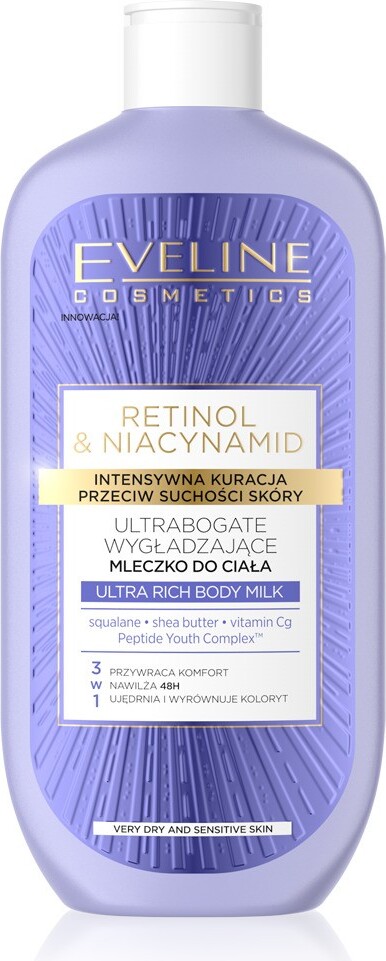 EVELINE Cosmetics EVELINE BODY Milch 350 ml RETINOL & NIACIN. Glttend.