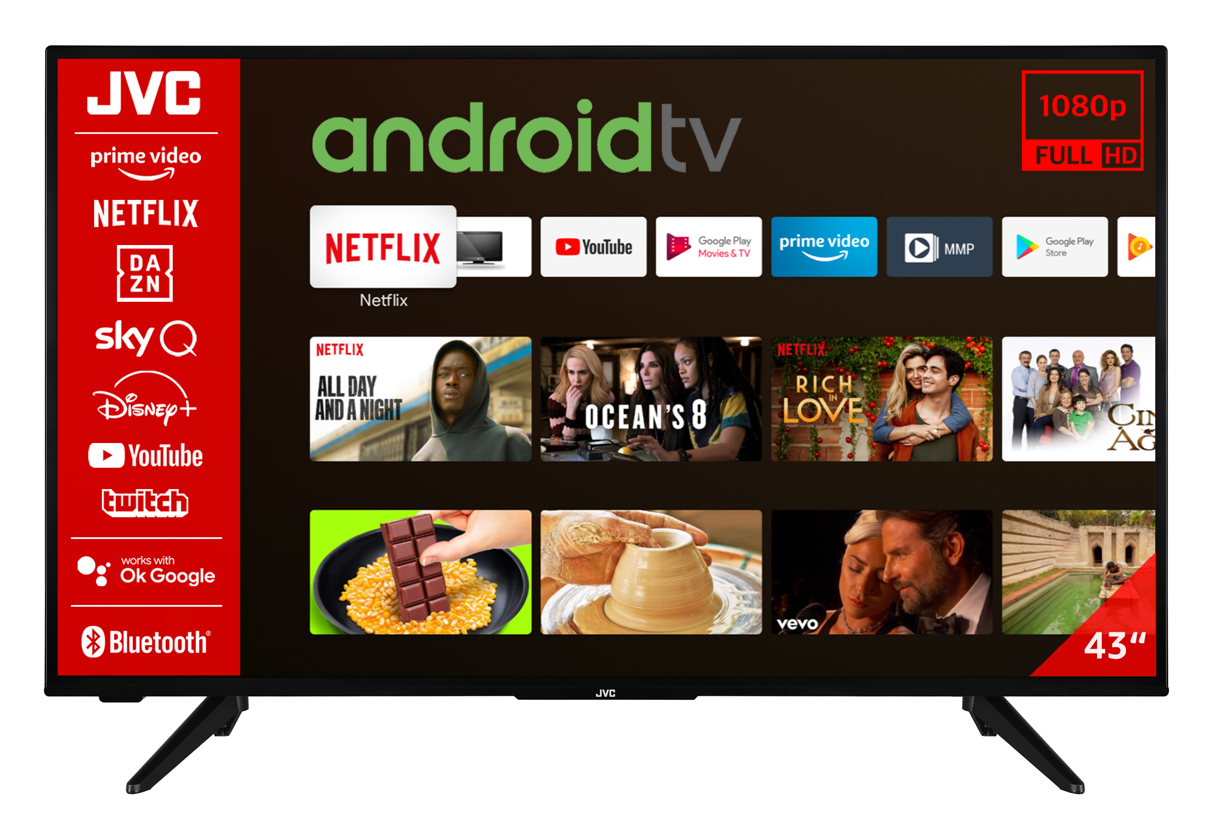 TV 43 Fernseher/Android Zoll JVC LT-43VAF3055