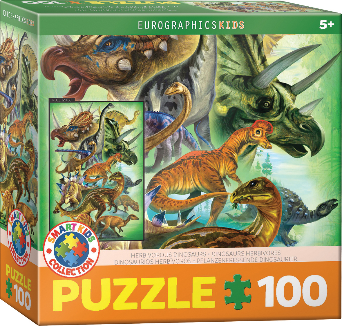 Eurographics s.r.o. Eurographics Puzzle Pflanzenfressende Dinosaurier, 100 Teile, 48 x 33 cm, 6100-0360