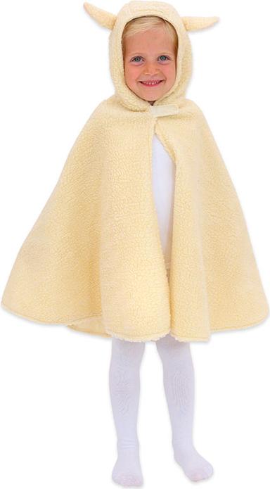 Betzold Flauschiges Schaf Kostüm für Kinder 3-7 Jahre, waschbar, leicht anzulegen, Krippenspiel & Karneval 53108
