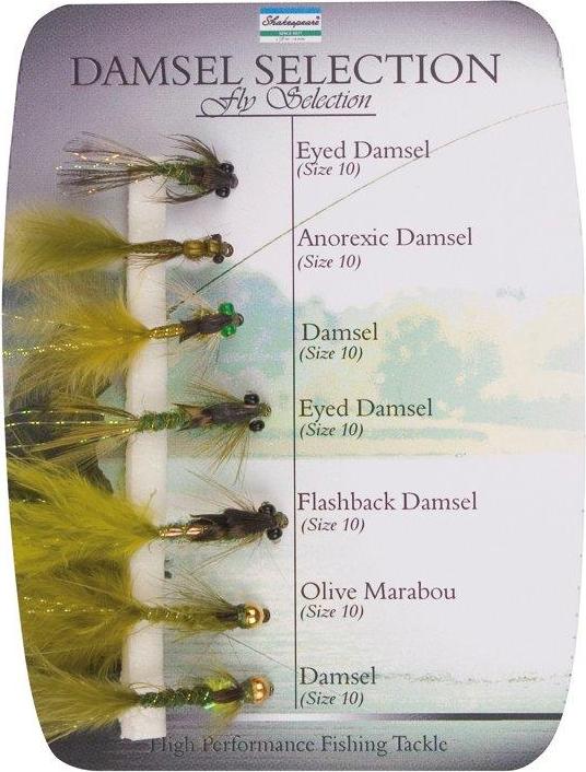 Shakespeare Sigma Fly Selection 4 Damsel Nymphs - 7 Fliegen im Set 1155010