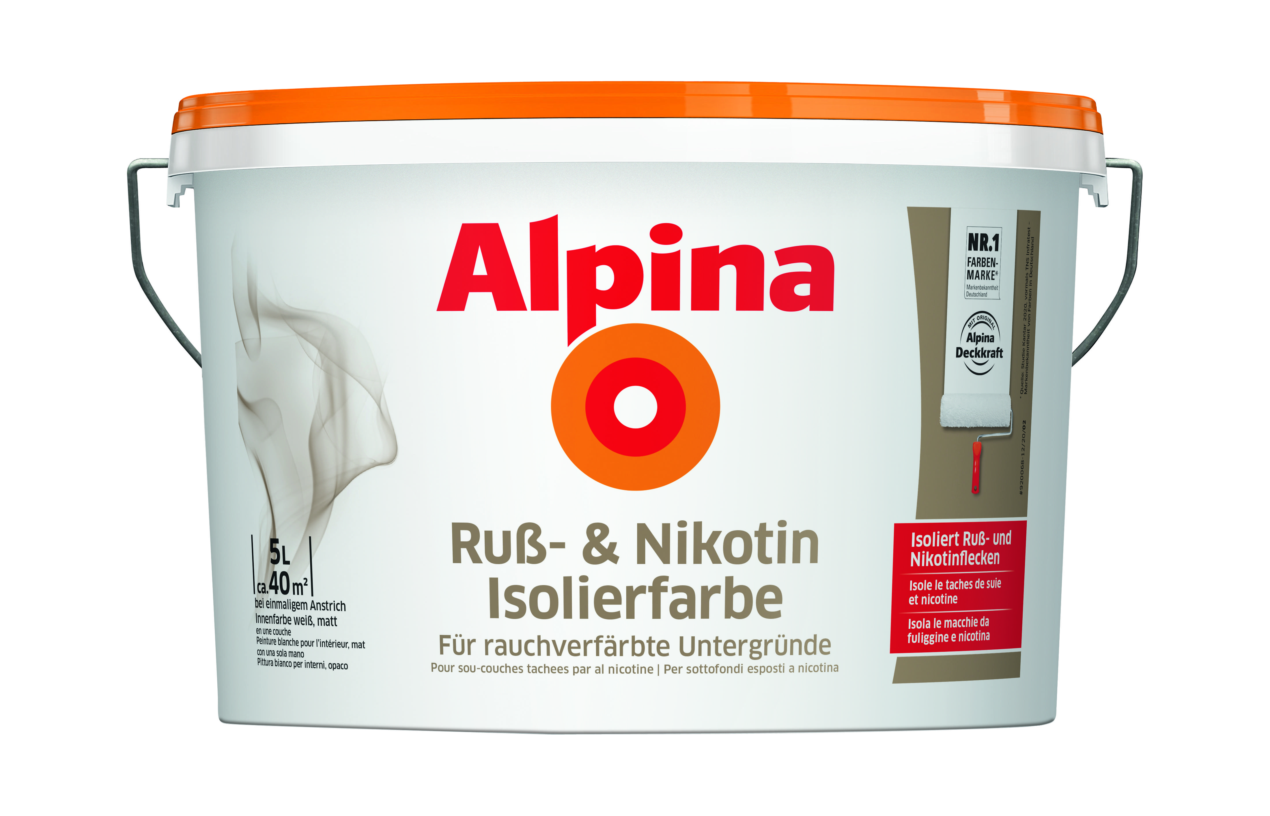 Alpina Nikotinsperre Isolierfarbe 5 L weiß matt 559511