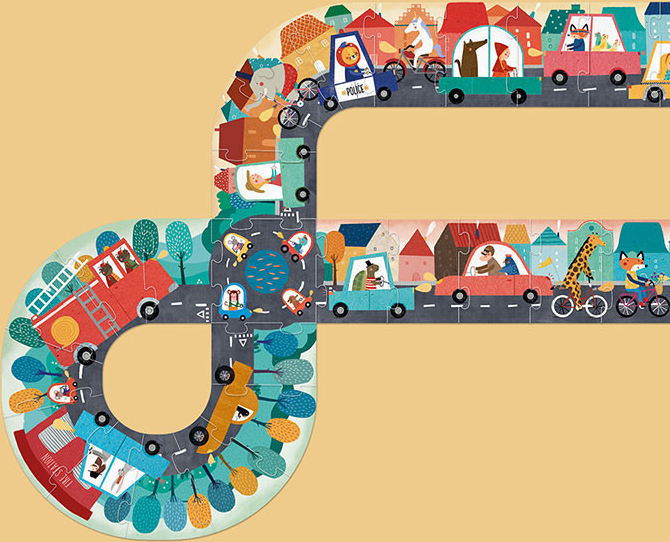 Riesiges Puzzle Beep Beep! Londji