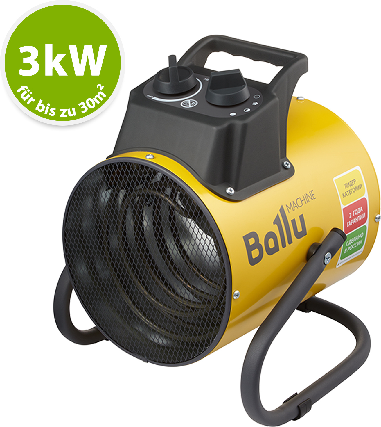 Ballu elektrický ventilátorový ohrievač PE2-3 / 3000Watt elektrický ohrievač elektrický ohrev