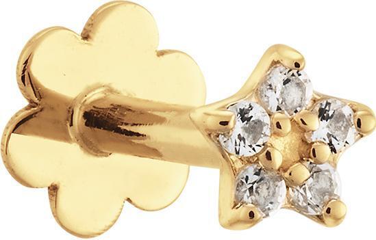 Jackie Gold Star White Topaz Piercing JKP24.427 Ohrringe