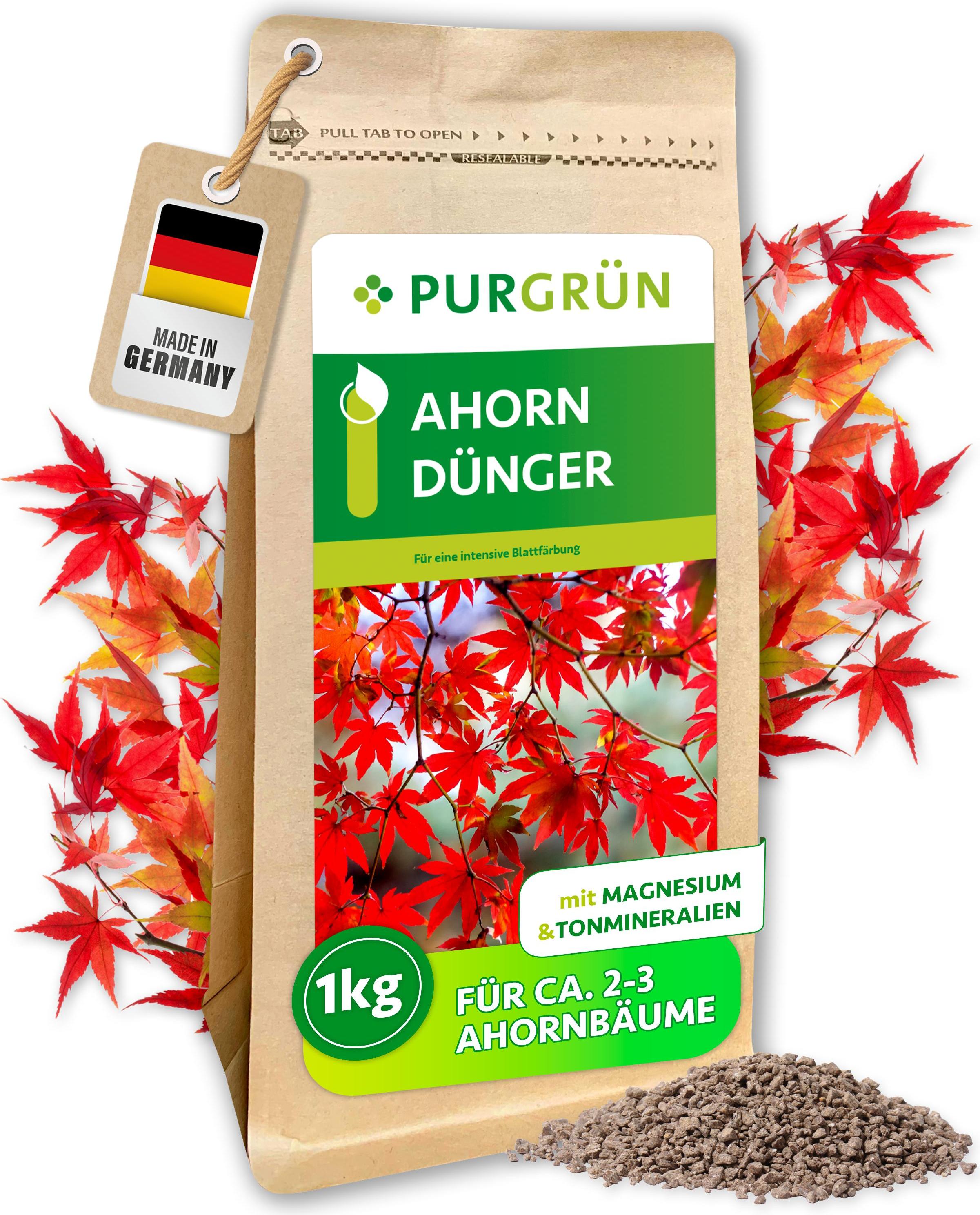 Purgrün Ahorn-Dünger | Krümelgranulat für Ahorn-Bäume | 1 kg 80527-1
