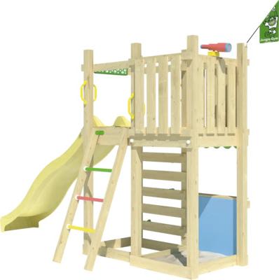Spielhaus mit Stelzen Jungle Gym 358 x 132 cm Holz gelb