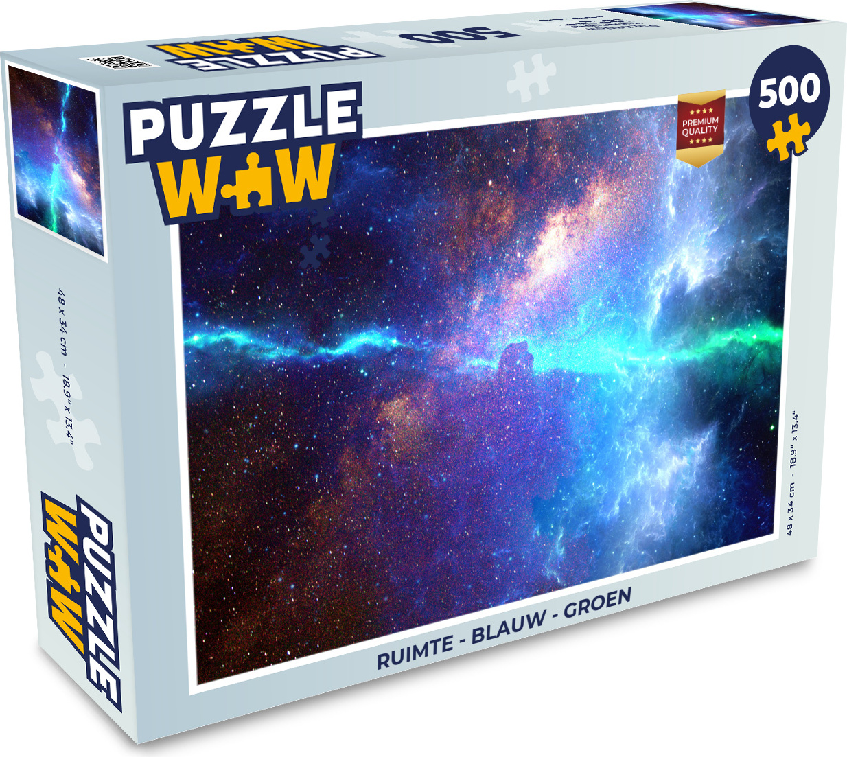 MuchoWow® Puzzle 500 Teile Leerzeichen - Blau - Grün - 500 Teile - Kinder - Selberbauen - Puzzlespiele 137|455061130