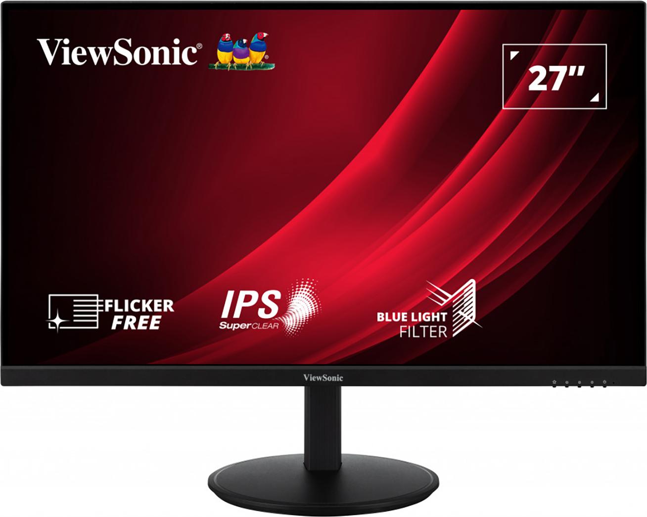ViewSonic VG2709-2K-MHD - LED-Monitor - 68.6 cm (27") - 2560 x 1440 QHD @ 60 Hz - IPS - 250 cd/m² - 1000:1 - HDR10 - 5 ms - 2xHDMI, DisplayPort - Lautsprecher