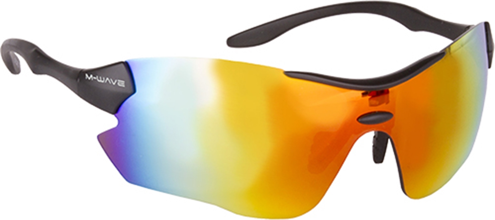 Messingschlager Radbrille RAYON G4 PRO, M-Wave, schwarz, entspiegelt, mit Wechselgläsern 710170