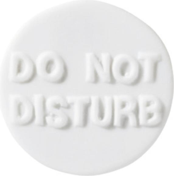 räder Lieblinge Porzellanbutton "Do not distrub"