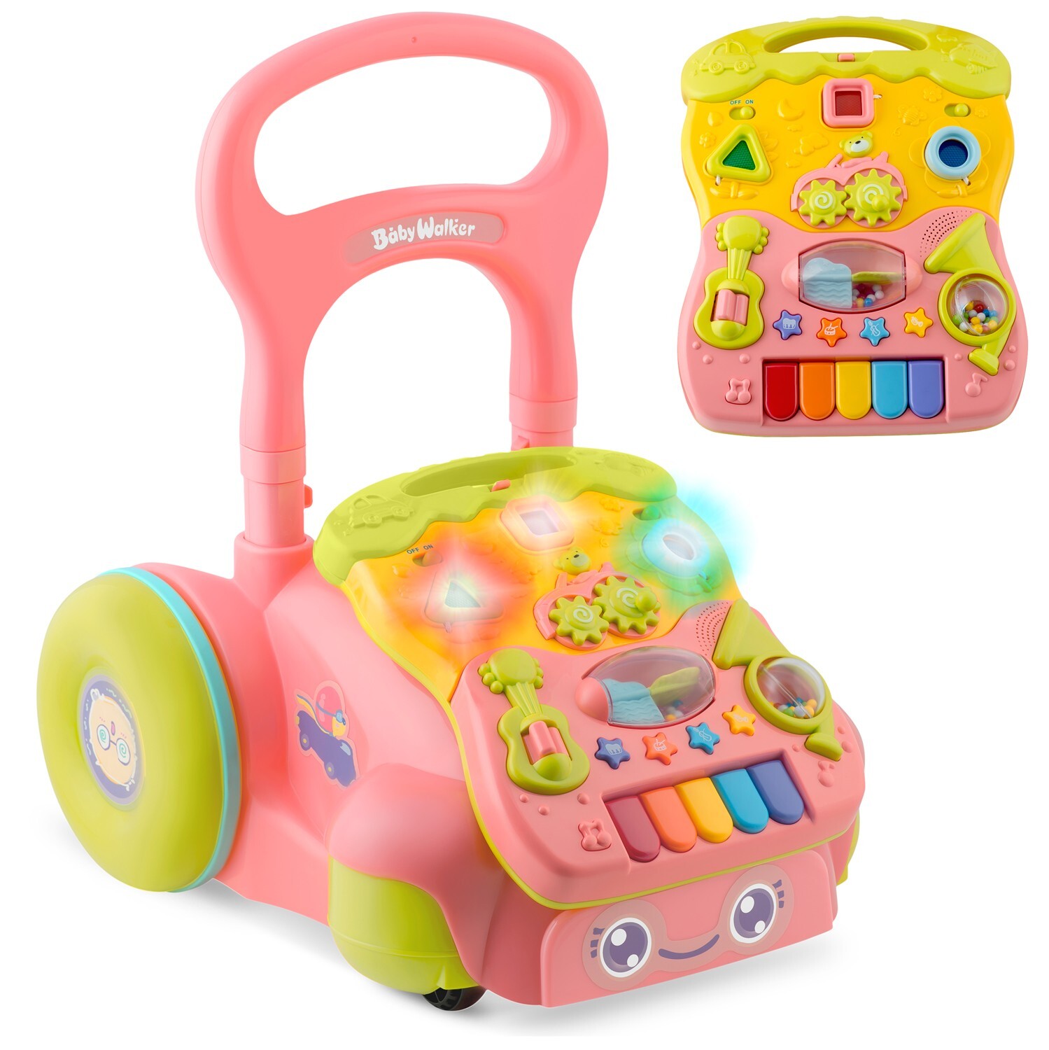 Lauflernwagen mit Musik 2in1 RK-744 Ricokids rosa AJ774402