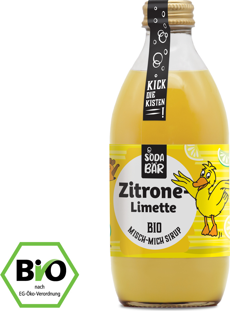 SodaBär© Sirup Maus > Geschmacksrichtung Zitrone-Limette >Spar 3er Set > für die ganze Familie B3420