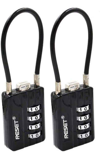 OEM 4-stellige Ziffernkombination, 10 cm langes Kabel, sicherer Verschlusssystem, für Reisetaschen, Werkzeugboxen, Motorradschläuche, 2er Set 2026