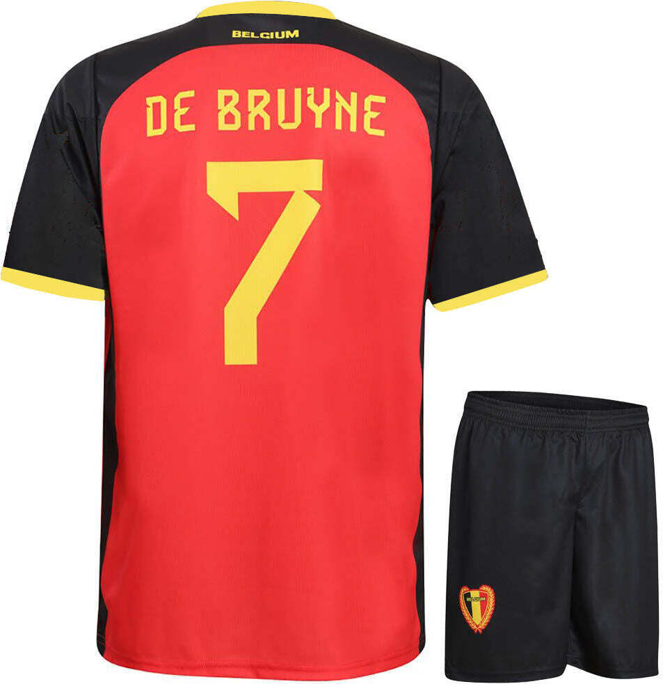 Kingdo Belgien Fußball Trikot Set De Bruyne Heim - 2022-2024 - Kinder und Erwachsene - 104 be-kit-bruyne-22-24-104