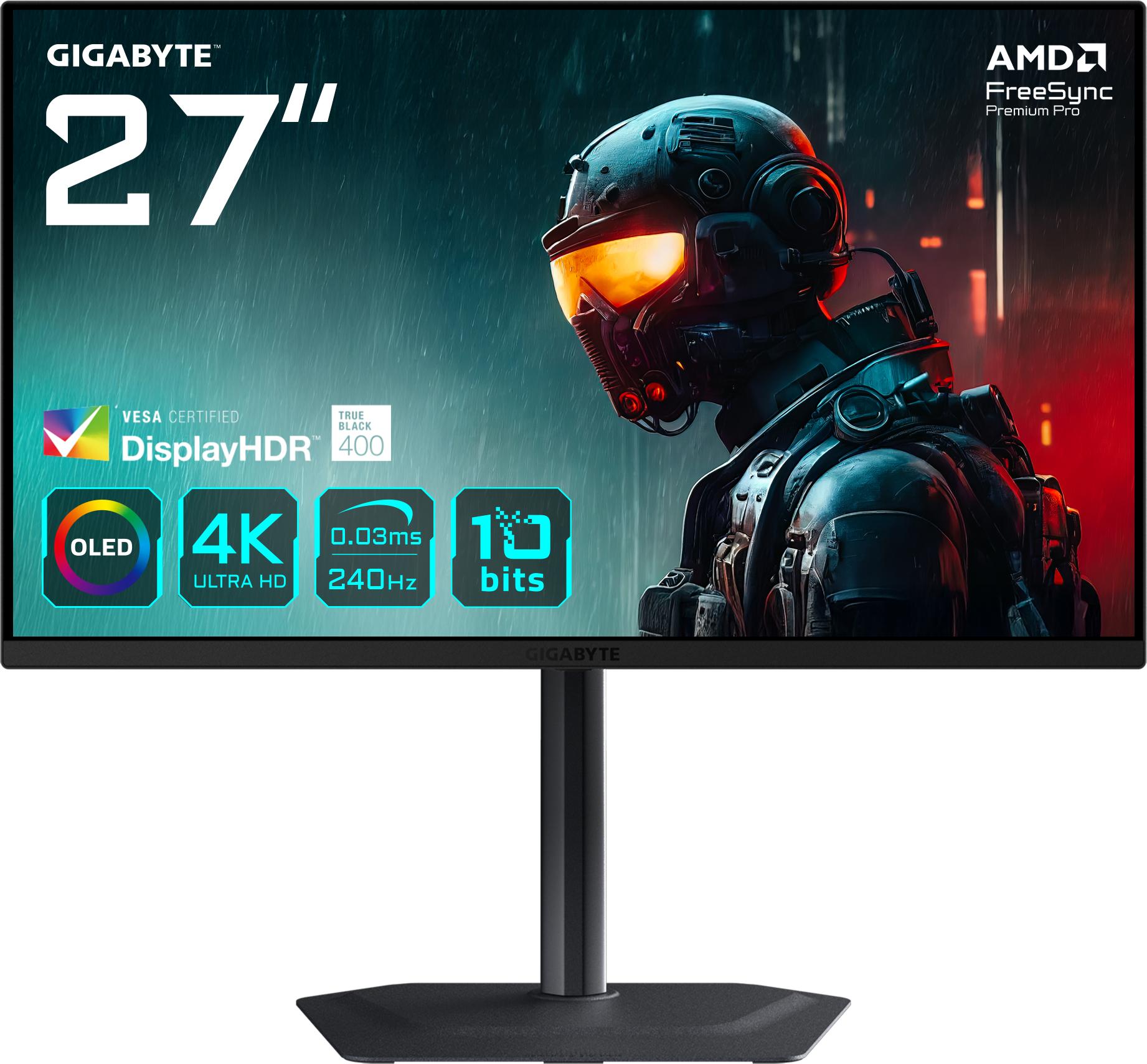 Gigabyte MO27U2 27" 4K OLED Gaming Monitor 16 9 HDMI/DP/USB-C - 27" - HDMI