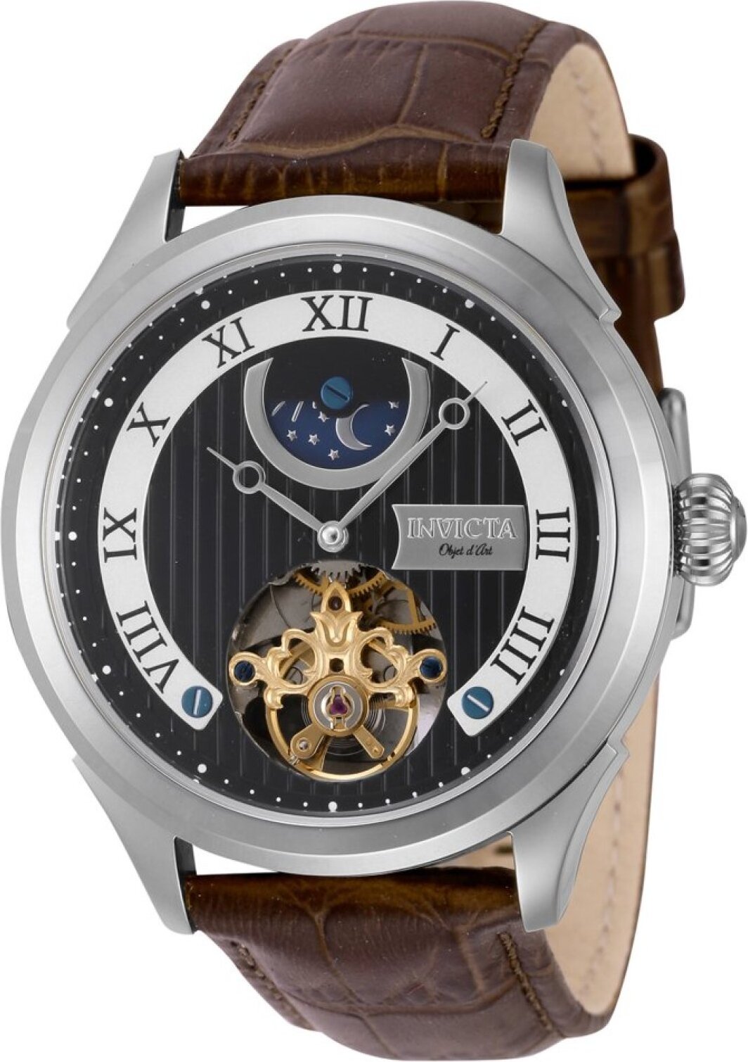 Invicta Objet D Art 44009 - Pánske Náramkové Hondiky - Automatické - Nerezová oceľ s čiernym ciferníkom - 44mm