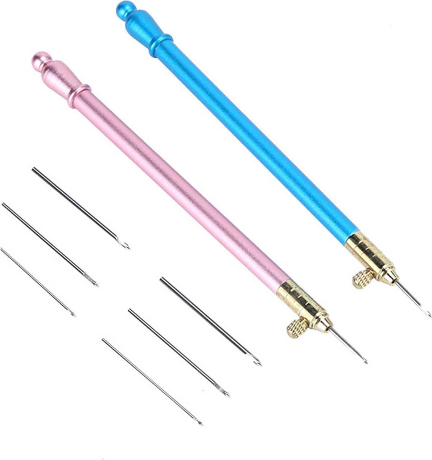 Cocosity Stickerei-Häkelnadel,Französische Häkelnadel,Perlen-Häkelnadel,Pailletten-Häkelnadel,Tambour-Häkelnadel,Edelstahl-Griff-Häkelnadel