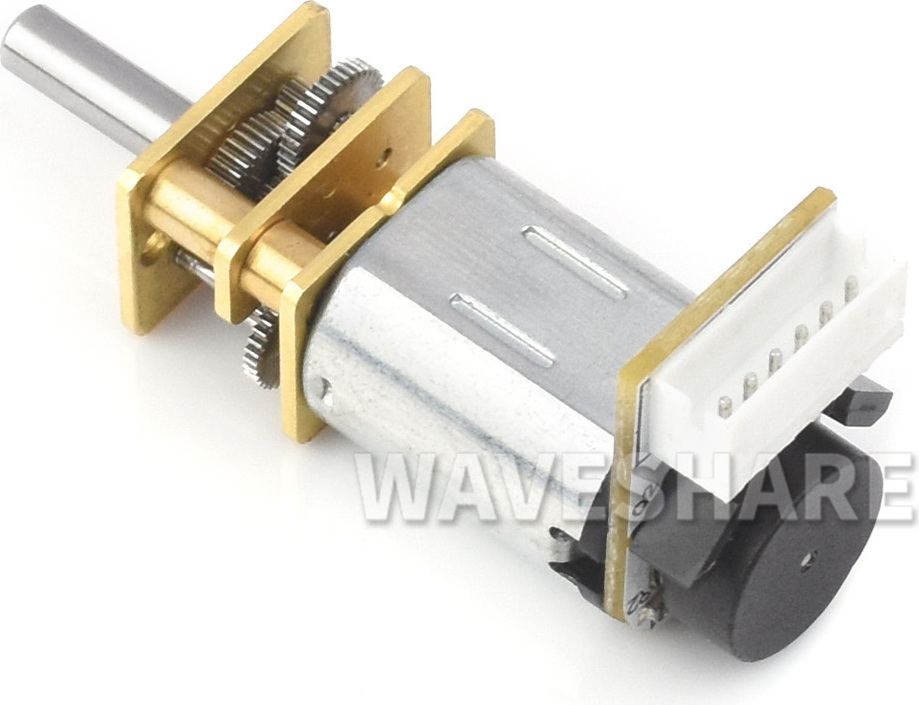 Sertronics WaveShare N20 DC Gear Motor Magnetic Hall Encoder with L-shaped 6PIN Connector 26377