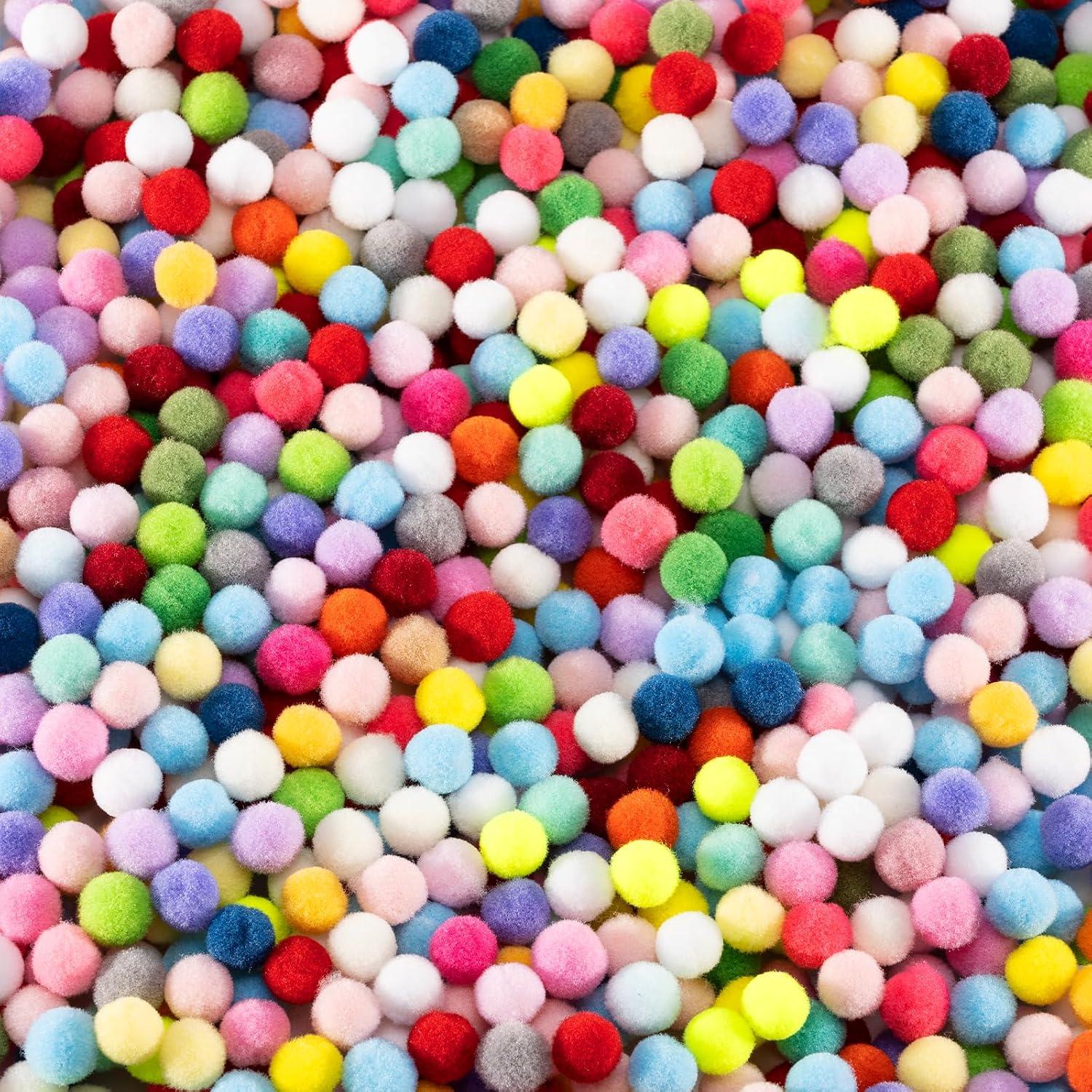 oCreon Bunte Mini-Pompons und Filzbälle – Bastelideen für Kinder, Pompons