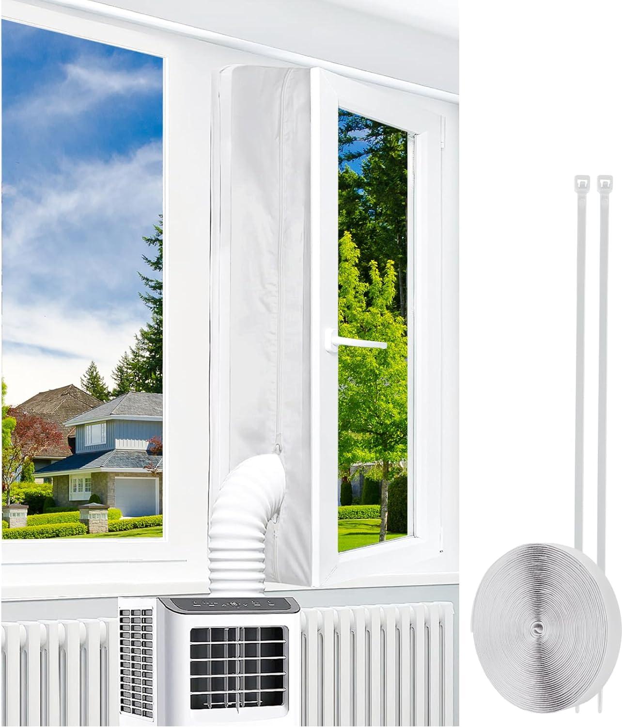 All Curmp Fensterdichtung f¹r Klimaanlagen, Mobile Klimaanlage Fensterdichtung, Klimaanlagen Dichtungsset, 4m, Passend f¹r alle mobilen Klimaanlagen, Einfach zu installieren