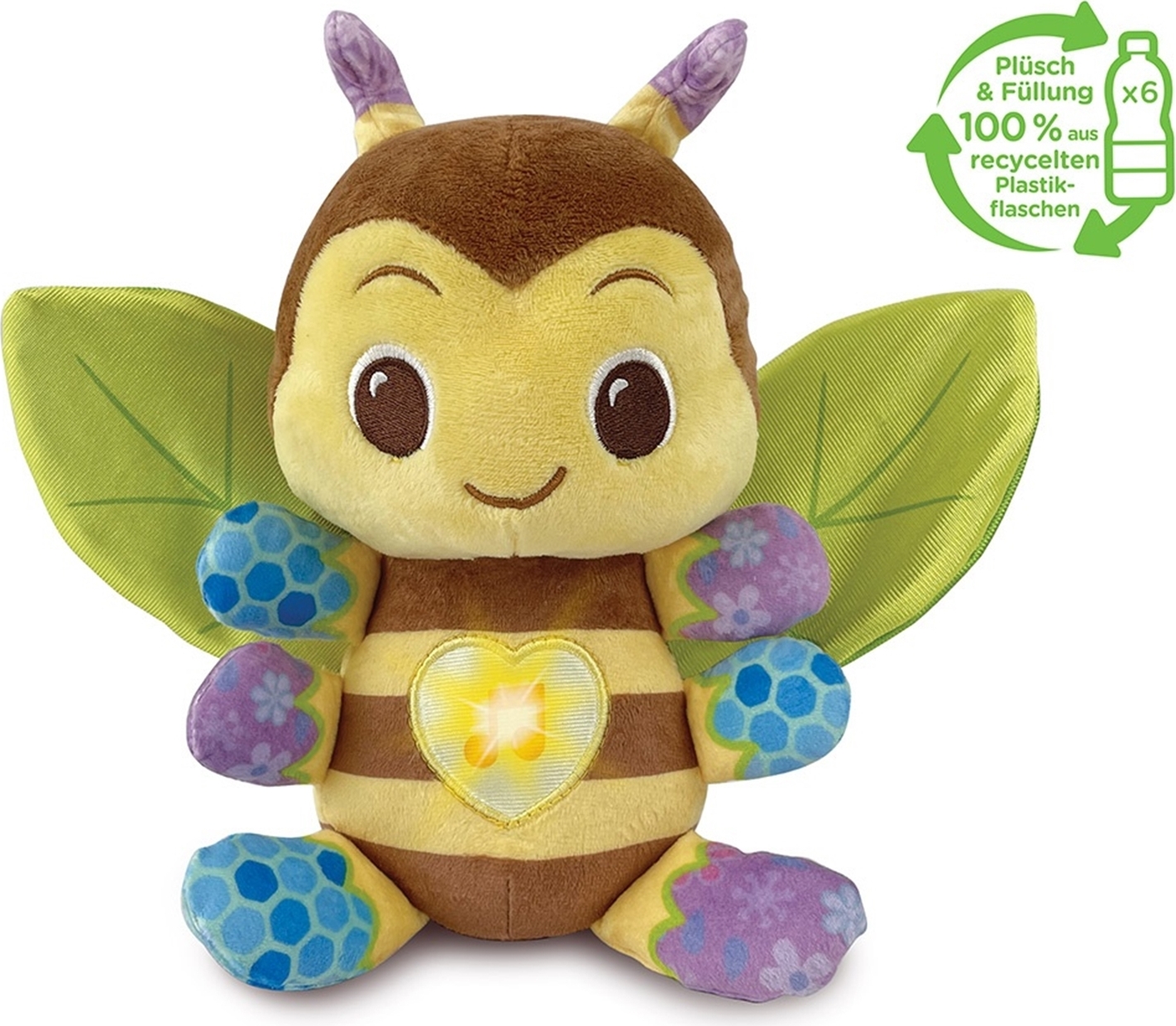 VTech Baby Hippo – Muñeco De Peluche Interactivo Para Bebés De 1 Año – Azul (Fabricado Con Plástico Reciclado)