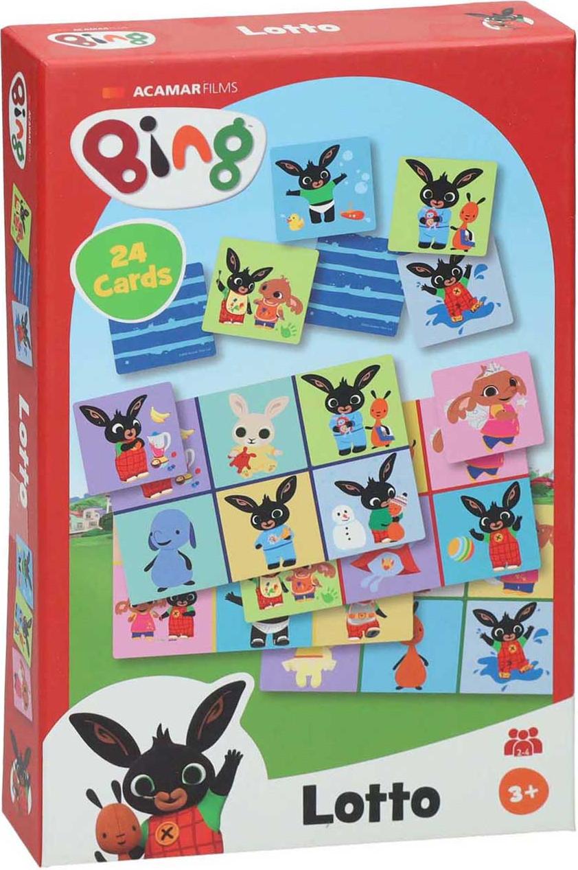 Bing Lotto-Spiel für Kinder, ein Zahlen-Glücksspiel für 2 bis 4 Spieler ab 3 Jahren BN07031