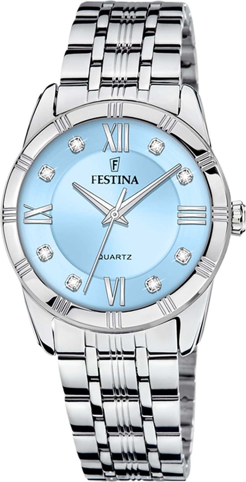 Dámske hodinky Festina s náramkom z nehrdzavejúcej ocele strieborné D2UF16940/E