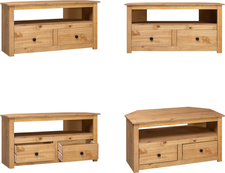 vidaXL TV Eckschrank 93 x 49 x 49 cm Massivholz Panama Kiefer - TV-Eckschrank - TV-Eckschränke - TV-Schrank - TV-Schränke HL282685