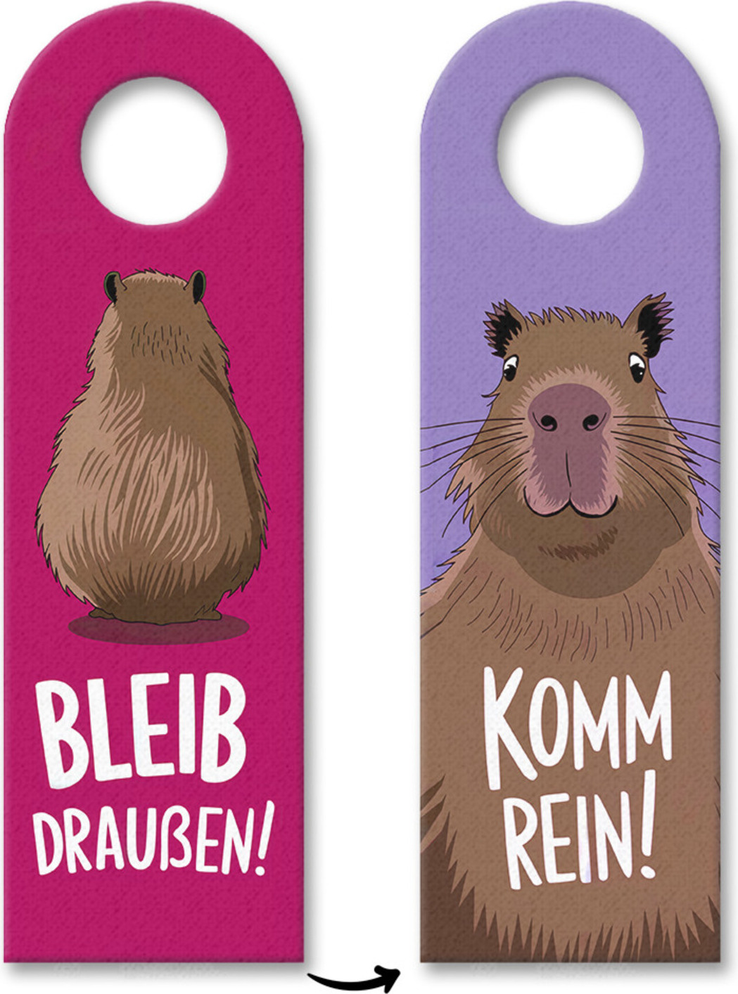 speecheese Bleib draußen komm rein Capybara Türhänger
