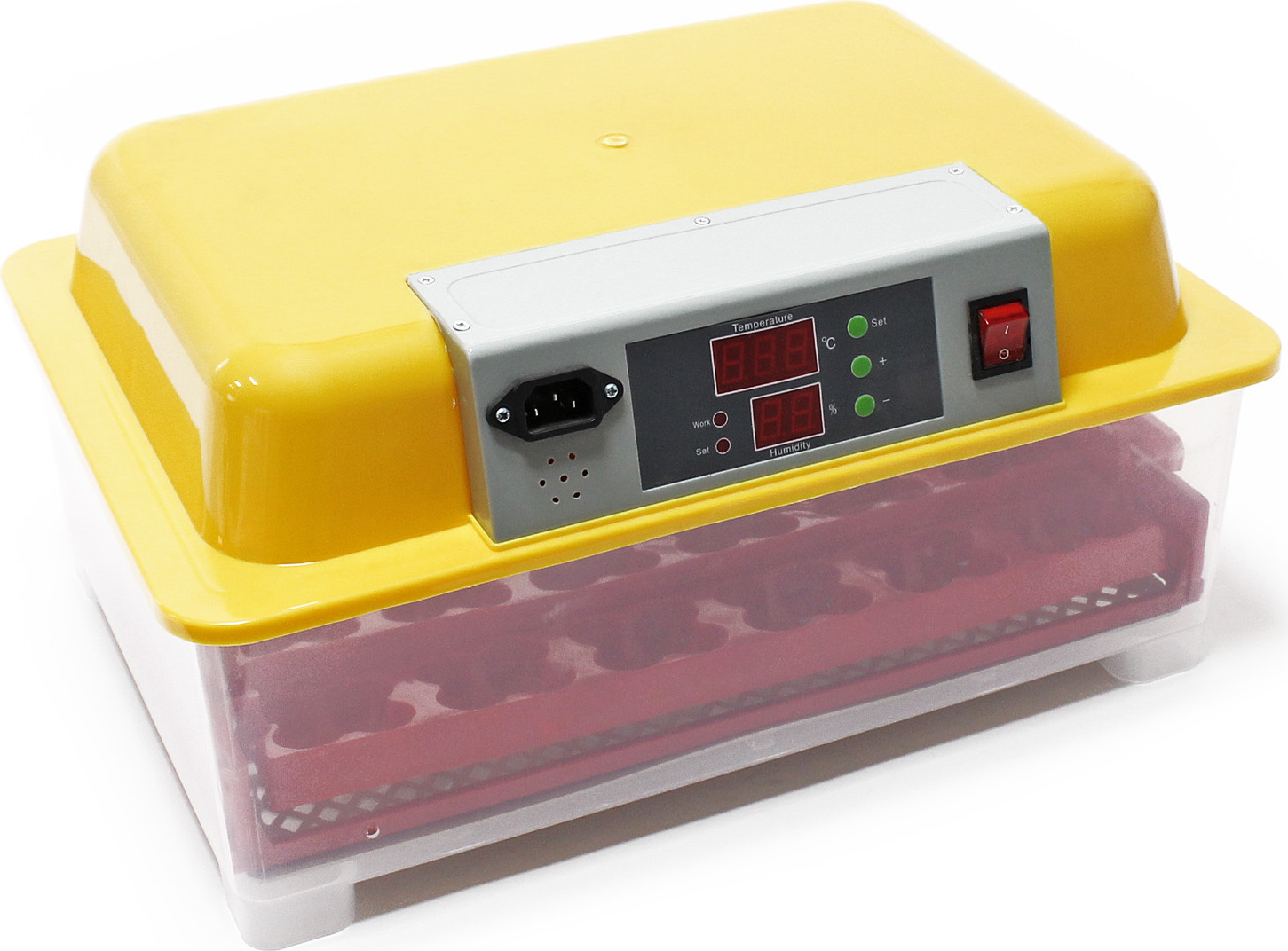 Wiltec Automatische Brutmaschine für 24 Eier, Inkubator mit vollautomatischem Wendesystem, Brutautomat mit Temperatursteuerung und Feuchtigskeitsregulierung, Brutkasten zum Eier ausbrüten 51076