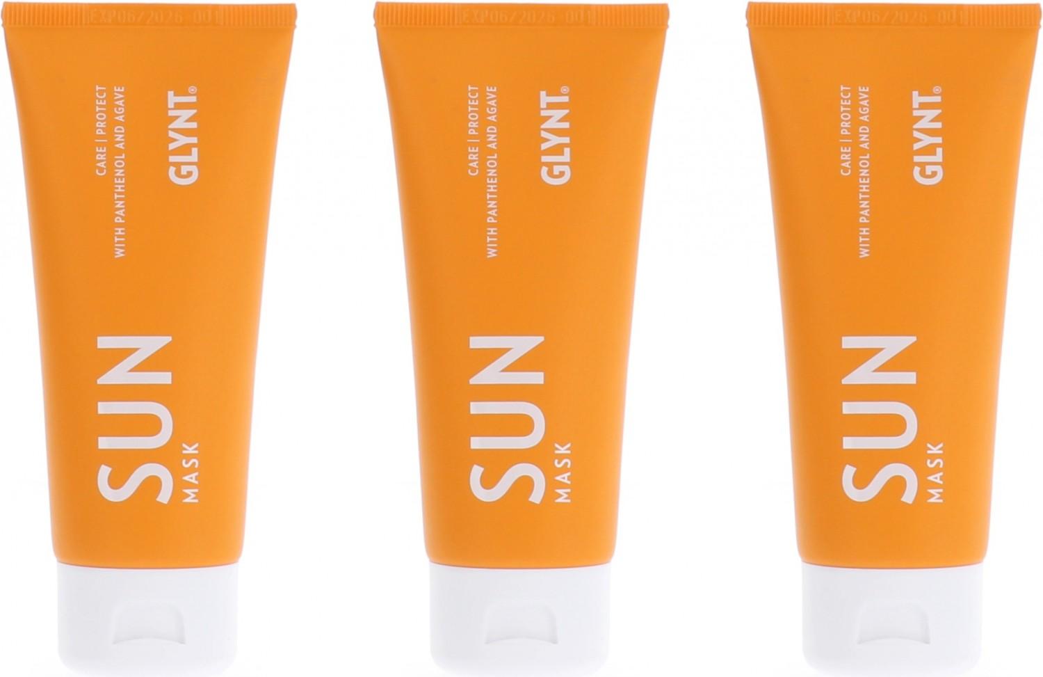 Glynt Sun Mask 3 x 100 ml für Sonnenstrapaziertes Haar Set