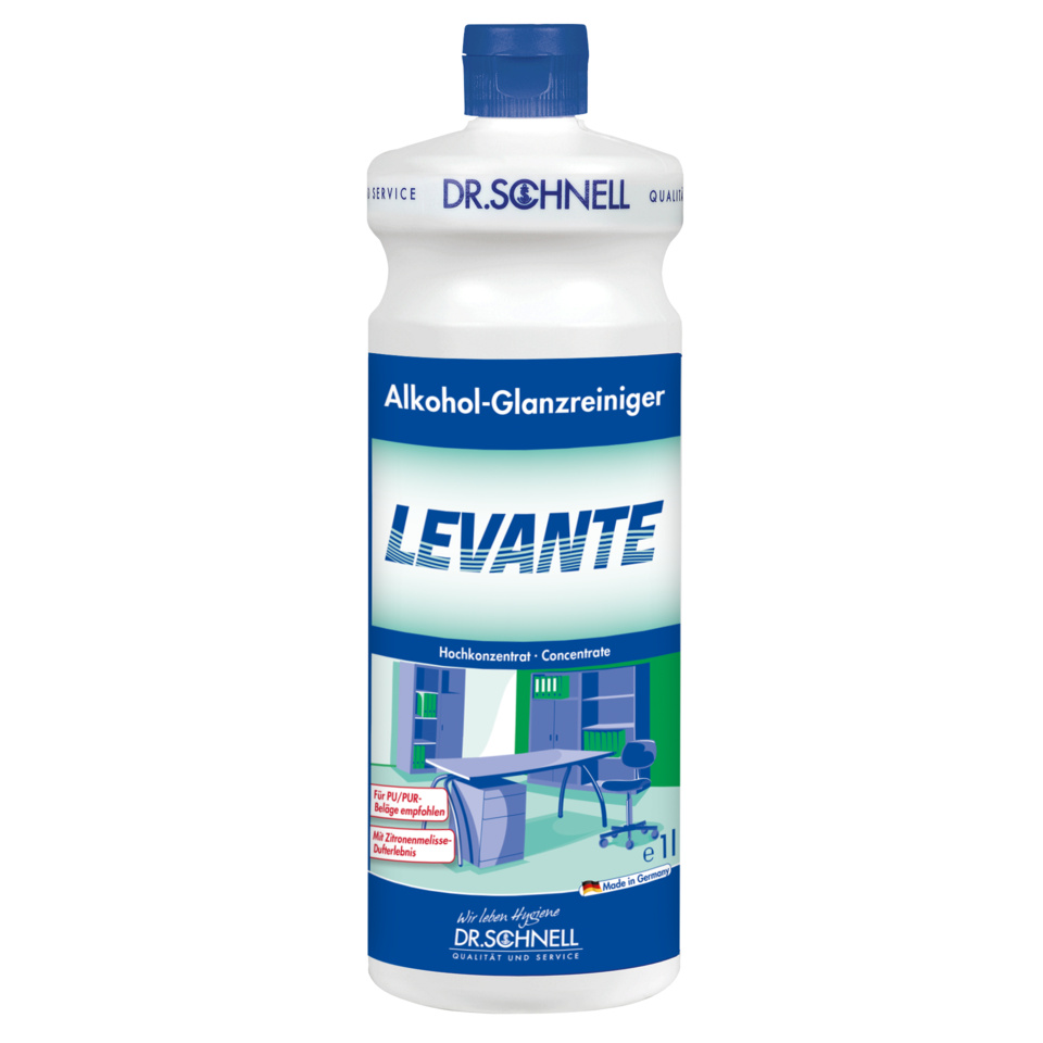 Dr. Schnell Levante Alkohol-Glanzreiniger Konzentrat für Oberflächen | Flasche (1 l) 00292