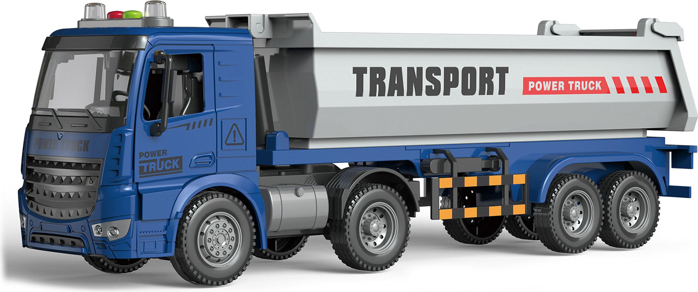 Wiky Auto-Sattelzug mit Kippvorrichtung und Effekten, 38 cm