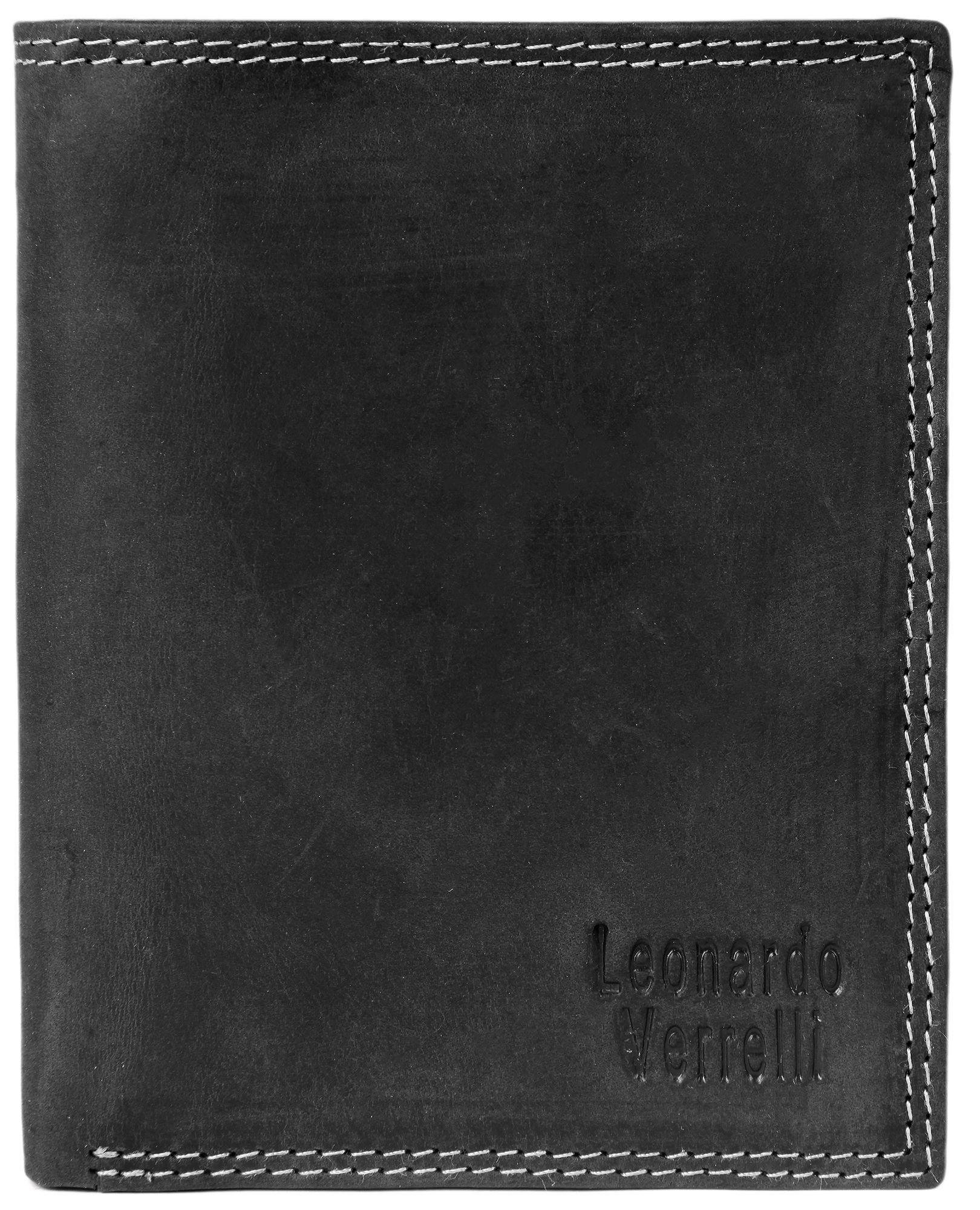 Leonardo Verrelli Herren Geldbörse Hoch Echtleder Aziz Aziz, langlebig 3000205-001