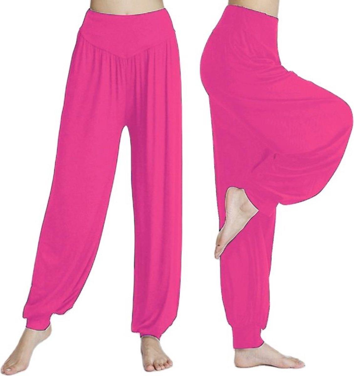 Jumada's - Haremshosen - Yogahosen - Chill-Hosen - XXL - Haremshosen - Luftige Hosen - Lockere Hosen - Rosa 199991