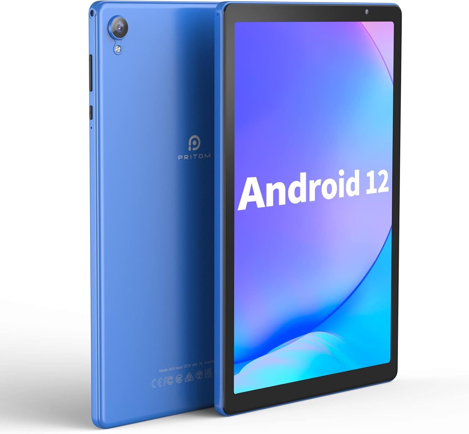 Tablet 10" Android 12 tablet, 6000 mAh, 32 GB ROM, rozšíriteľný na 512 GB, štvorjadrový procesor, 10", HD IPS displej, fotoaparát, WLAN (modrý)
