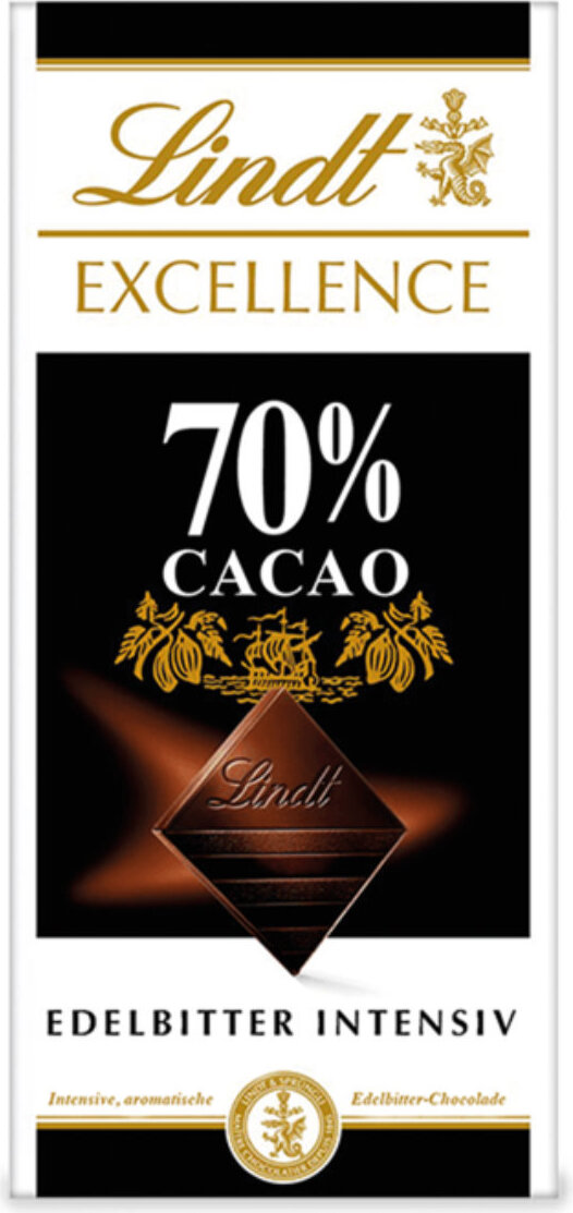 Lindt Excellence 70 Prozent Cacao Edelbitter intensiv Tafel 100g 66988