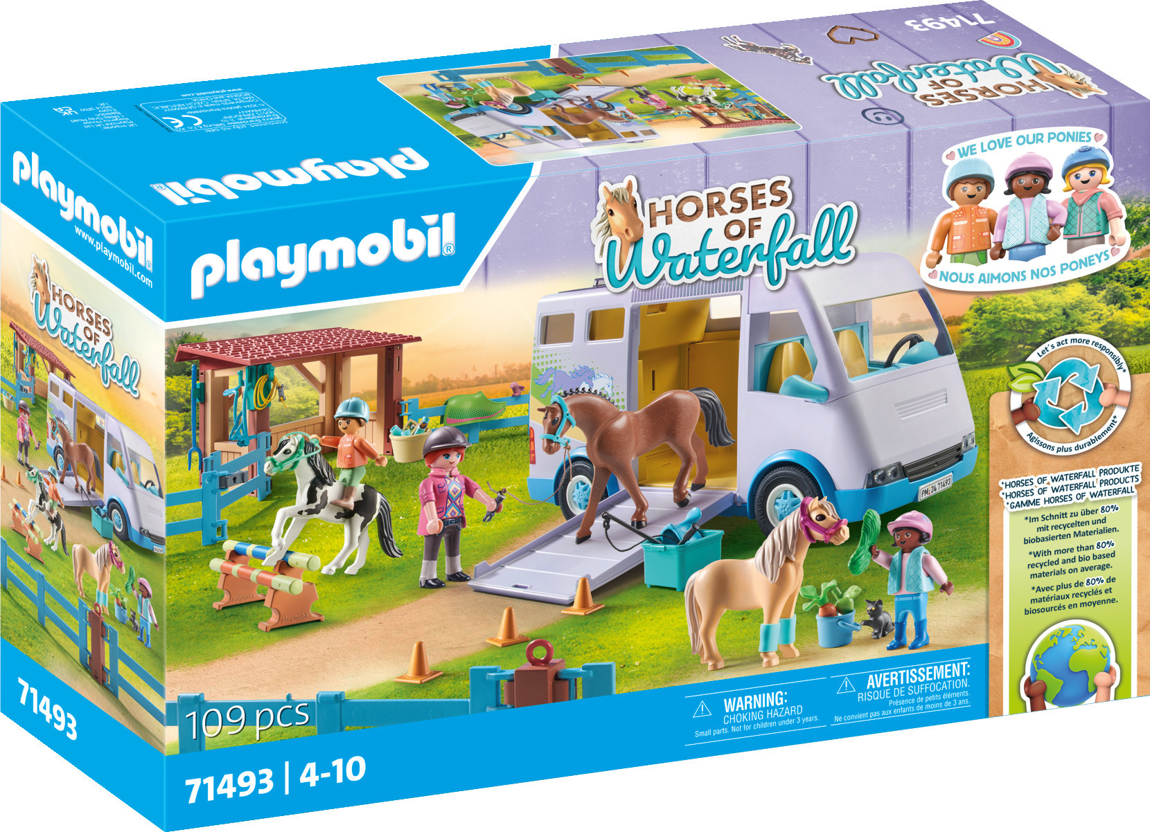 PLAYMOBIL Horses of Waterfall 71493 Mobile Reitschule
