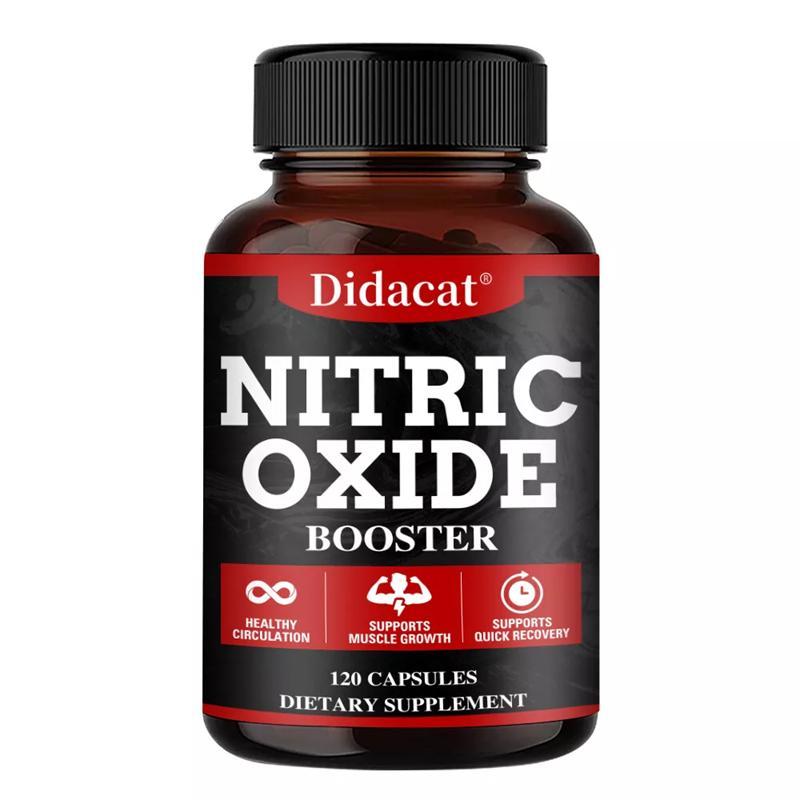 Didacat Nitric Oxide Booster 1500 mg (120 Kapseln) Nahrungsergänzungsmittel, Muskeln, Energie, Kreislauf
