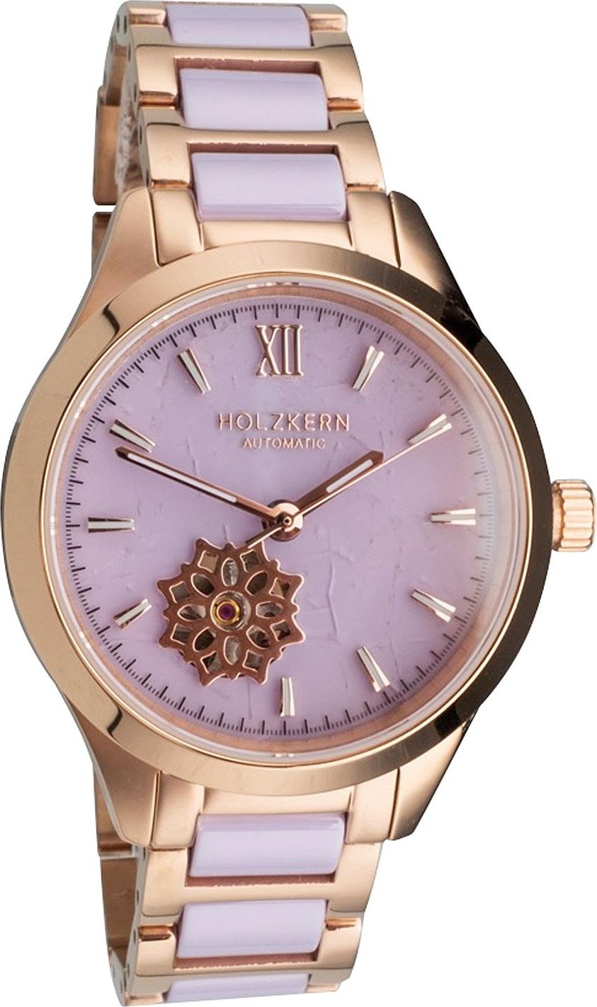 Dámske náramkové hodinky Holzkern automatické Kaleidoscopic ametyst/keramika